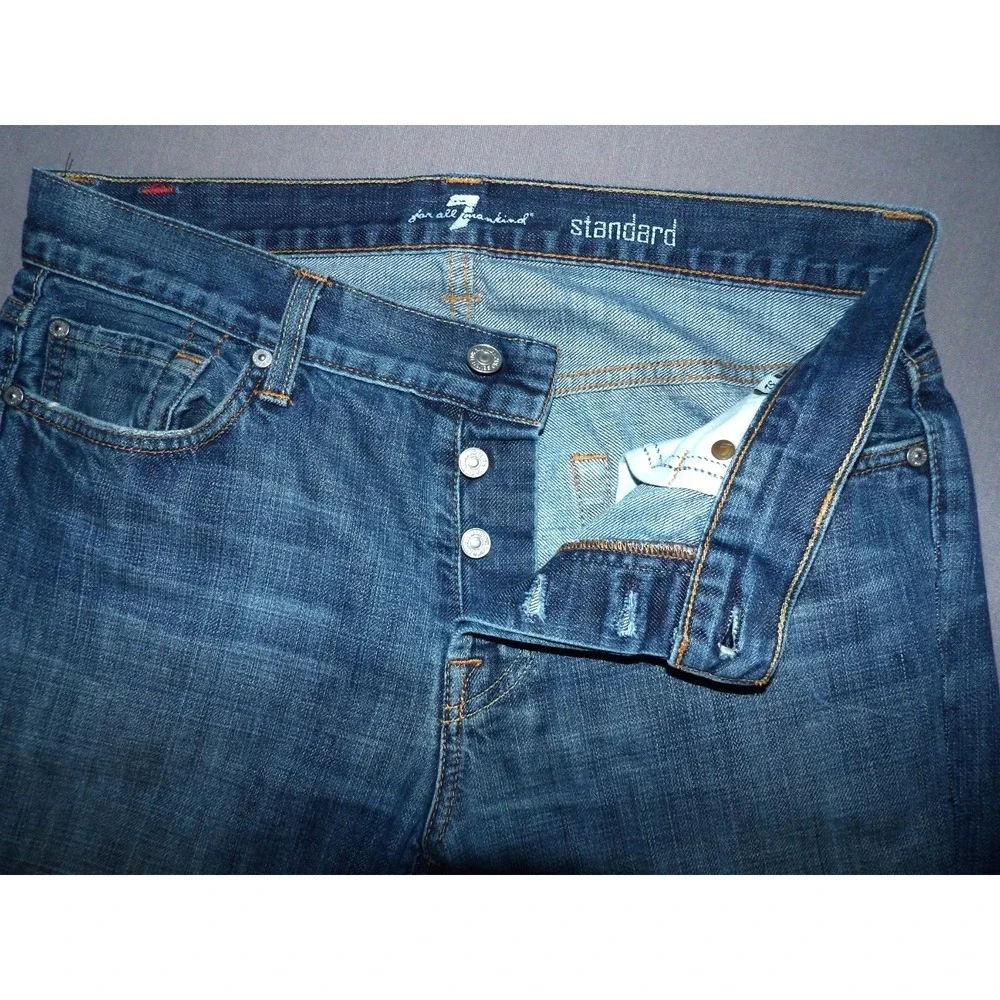 7 For All Mankind Standard Fit 100% Cotton Button Fly Denim Jeans Men's 32 X 30
